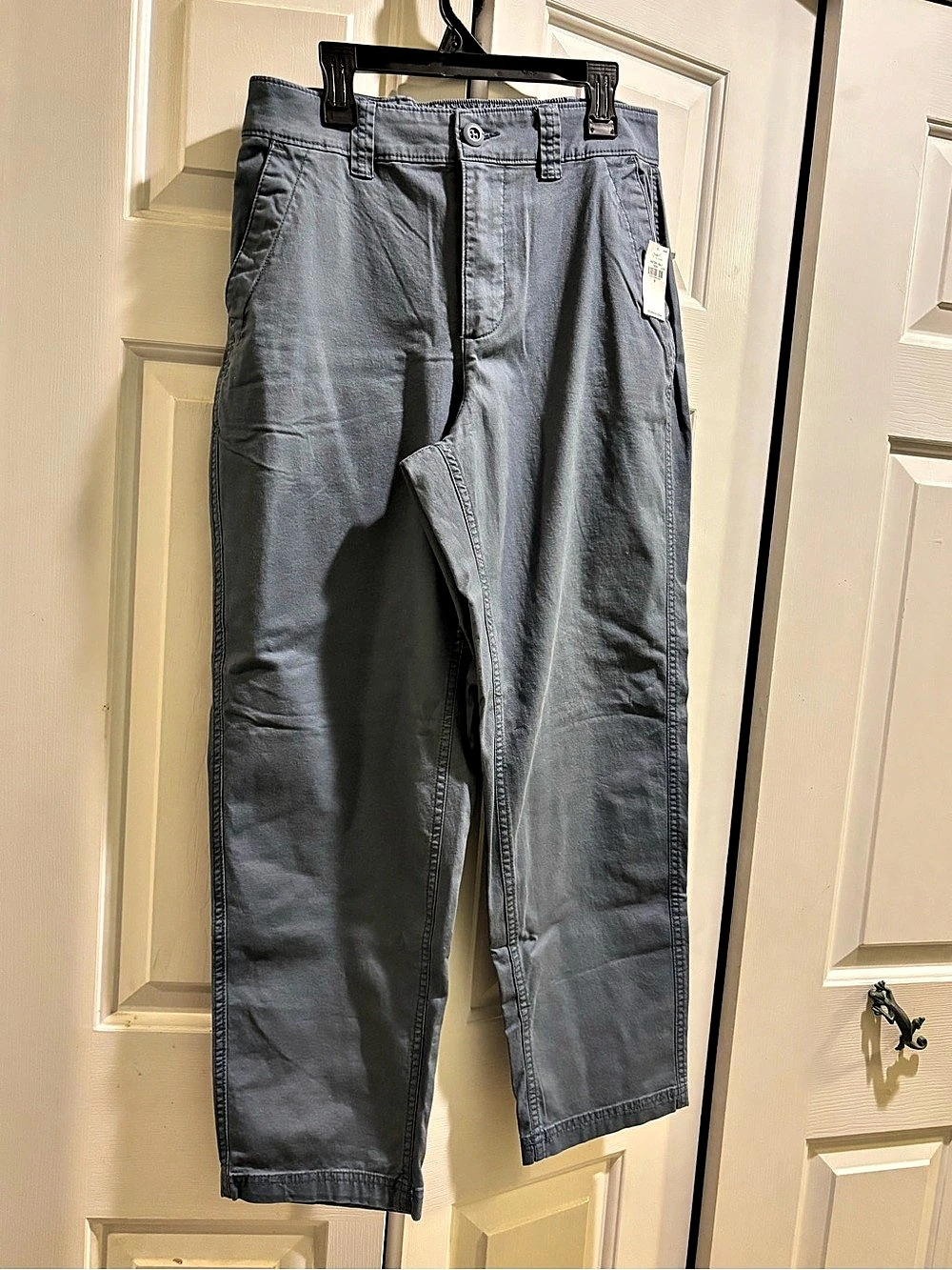 Old Navy High-Waisted Chino Tapered Straight Pants Grayish Blue Small